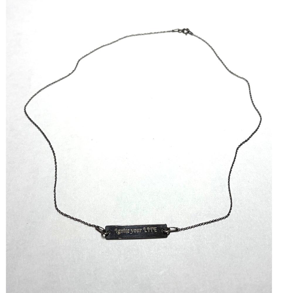 Sterling Silver 925 18in ID Necklace 'Ignite Your Lite'
